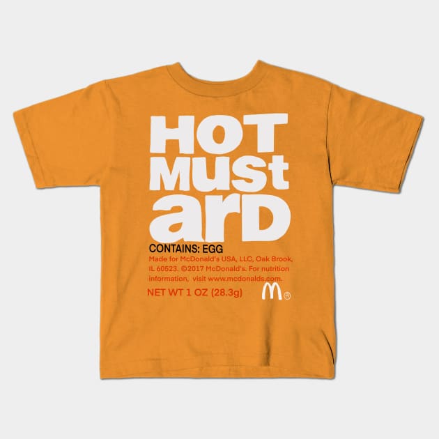 Hot Mustard Kids T-Shirt by xmikethepersonx